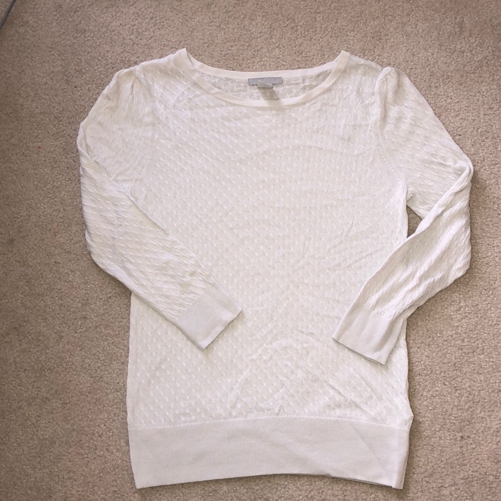 H&M white 3/4 sleeve